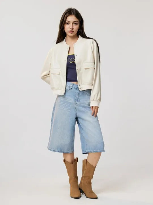 Denim Bermuda Shorts