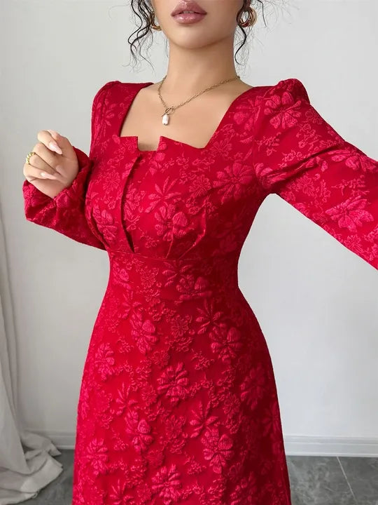 Jacquard A-Line Dress