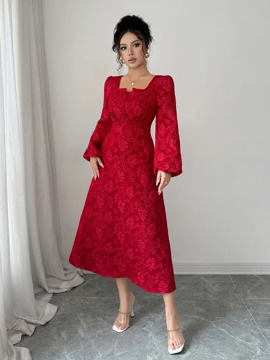 Jacquard A-Line Dress