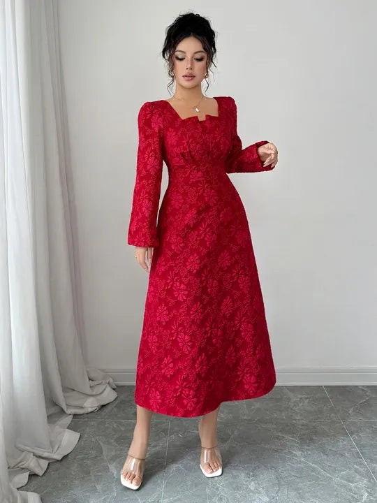 Jacquard A-Line Dress