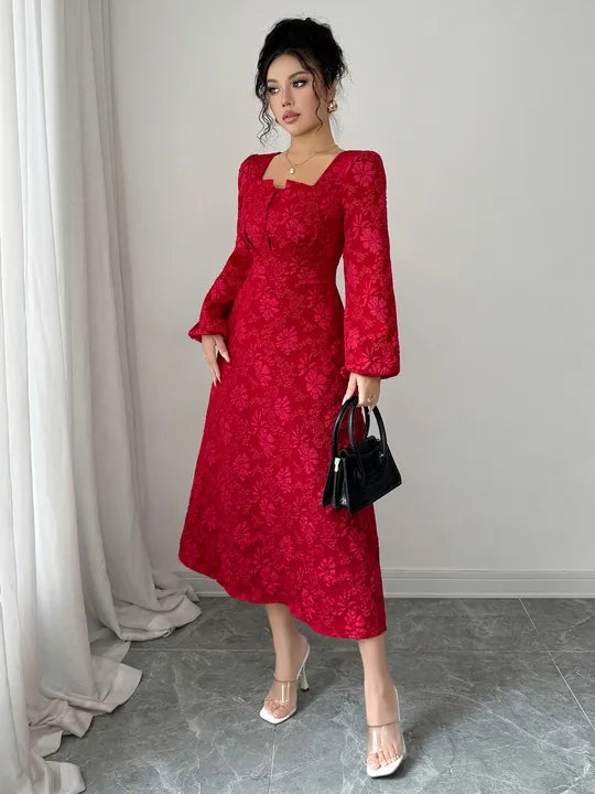 Jacquard A-Line Dress