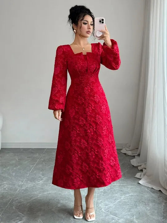 Jacquard A-Line Dress