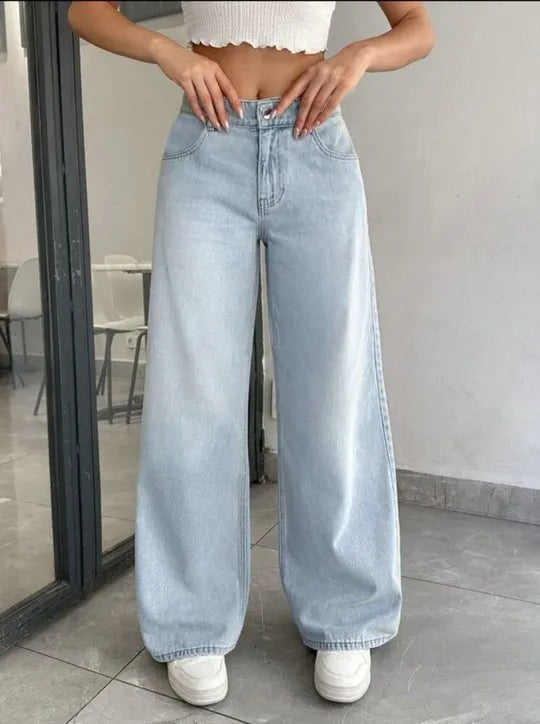 Wash Wide Leg Jeans